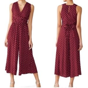Kate Spade Pink Polka Dot JumpsuitSize 8
